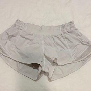 Women's White Lululemon Athletic Shorts